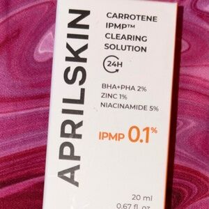 April Skin New in Box Carrotene IPMP.1% Clearing Solution 20mls/.67fl.oz.